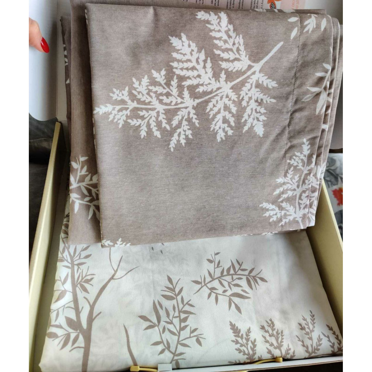 Білизна постільна ранфорс із компаньйоном Коричневі Гілочки