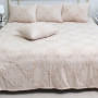 Современное покрывало на кровать бежевое хлопковое Mystery Beige в Leron - фото 0