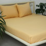 Простирадло на резинці ранфорс Apricot Cream двоспальне в Leron - фото 0