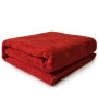 Красная простынь махровая 100% хлопок Red 155x220 полуторная в Leron - фото 2