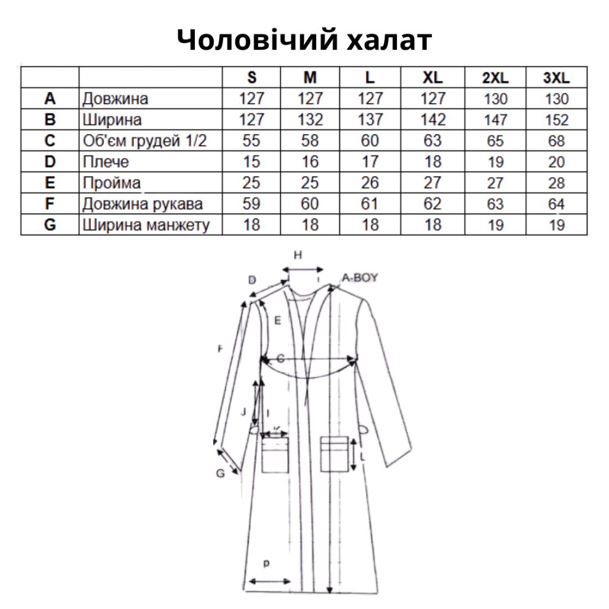 Махровый мужской халат Турция 100% хлопок Vel Синий банный/домашний