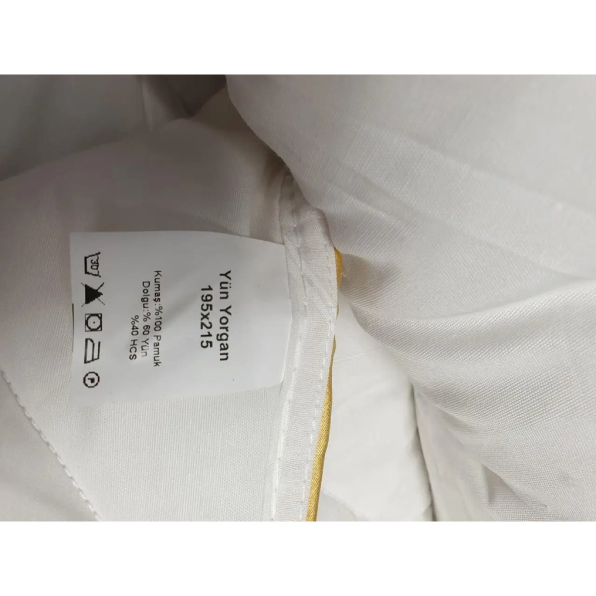 Одеяло из овечьей шерсти стеганое зимнее Kadinca White Турция
