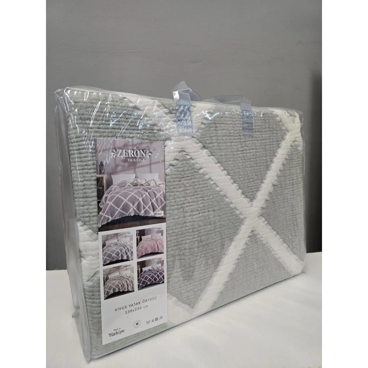 Бавовняне покривало з мусліну євро 230x250 Ромб Olive Туреччина