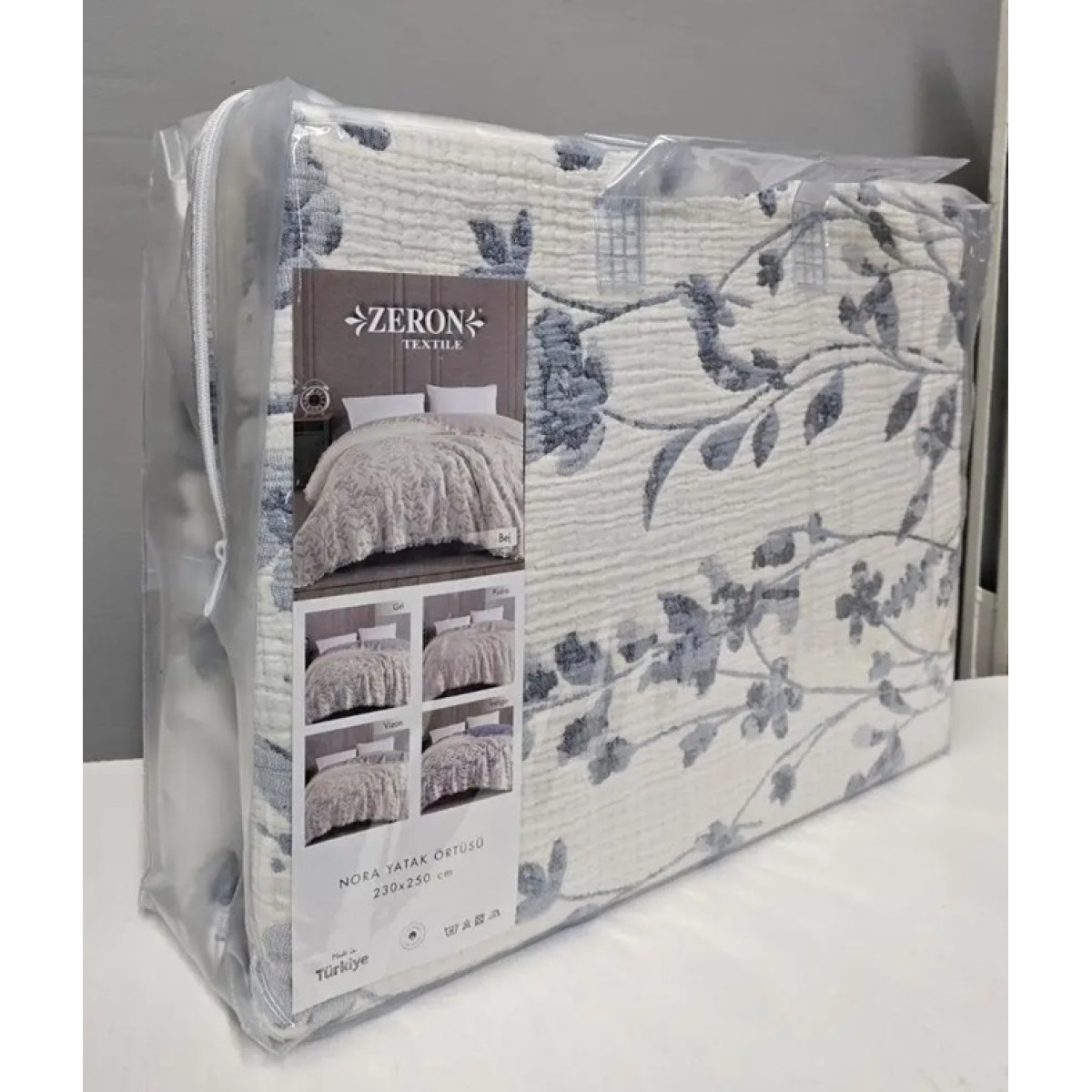 Стильное покрывало из муслина евро 230x250 Cicekli Indigo Турция