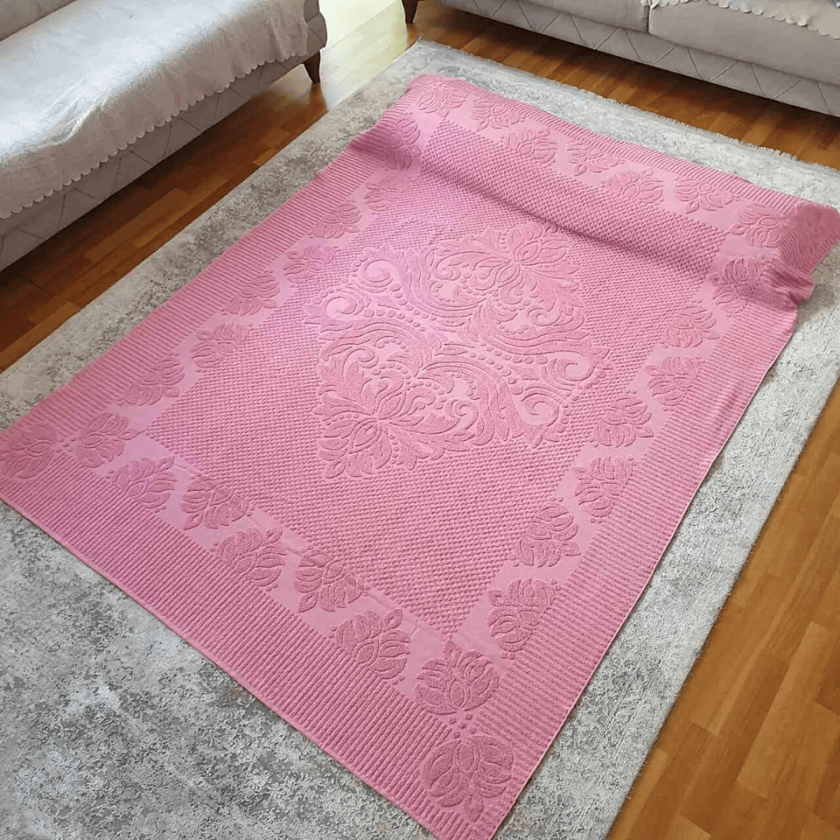 Махрове простирадло покривало Berfin Pembe Туреччина в Leron - фото