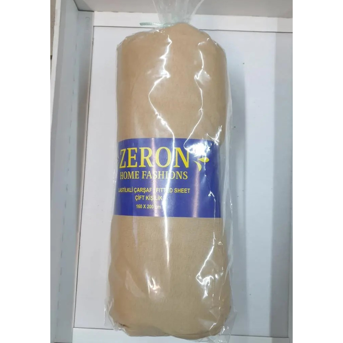 Простынь на резинке хлопок трикотаж Zeron Cappuccino Турция в Leron - фото