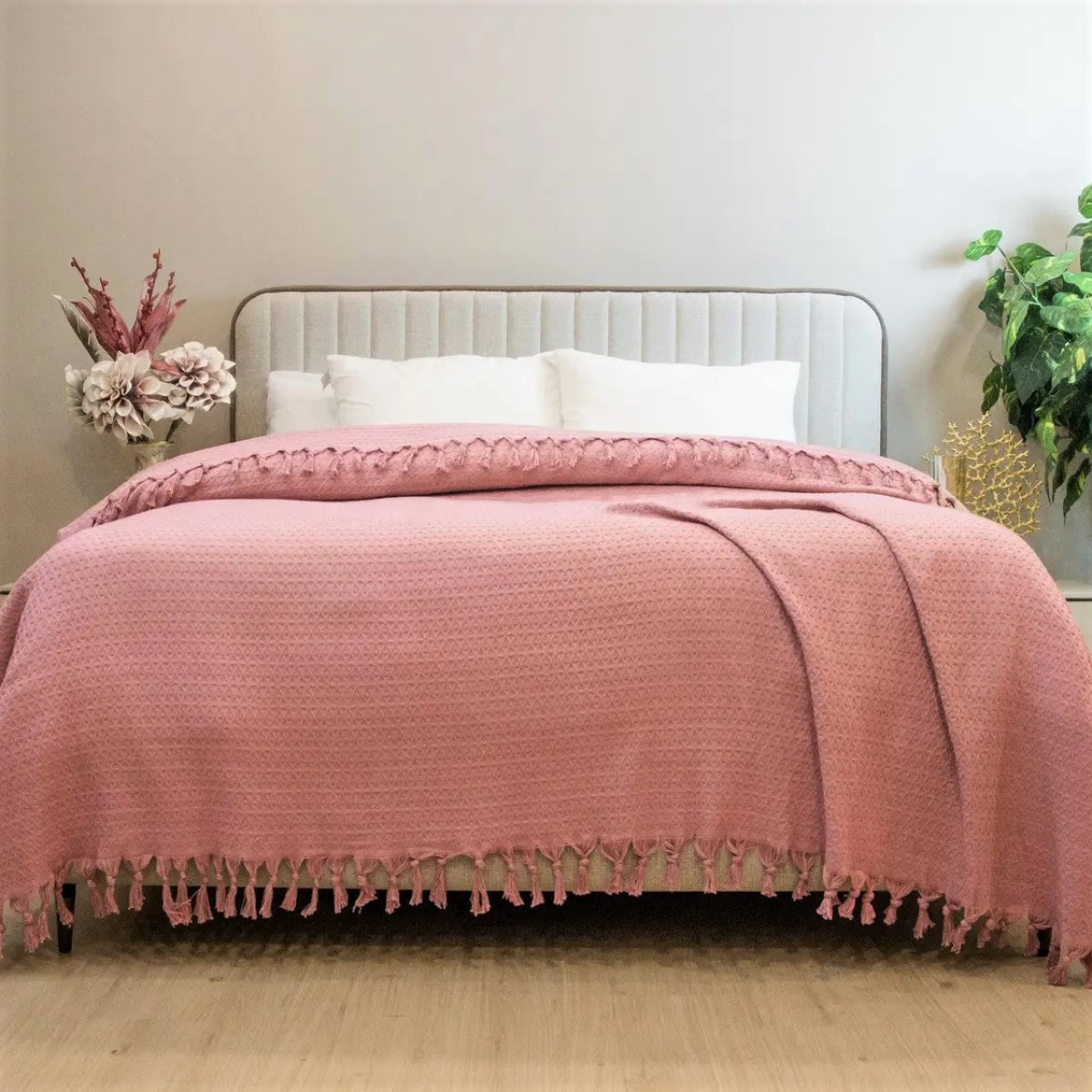 Вафельне Піке покривало на ліжко євро 245x270 Pembe Туреччина в Leron - фото