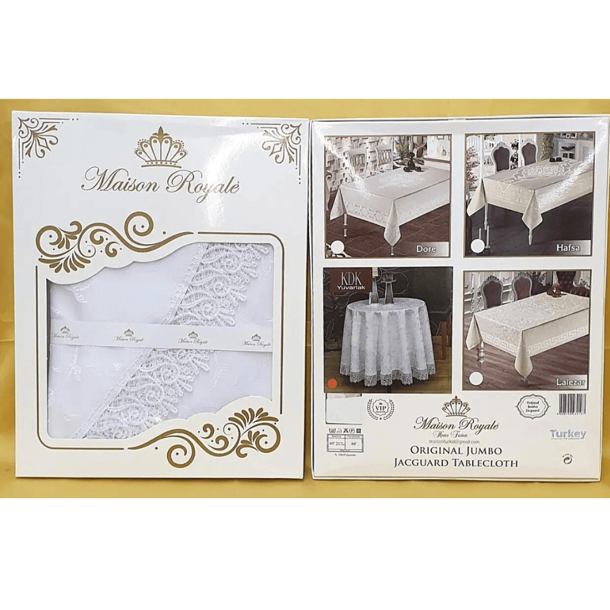 Скатертина кругла біла KDK White