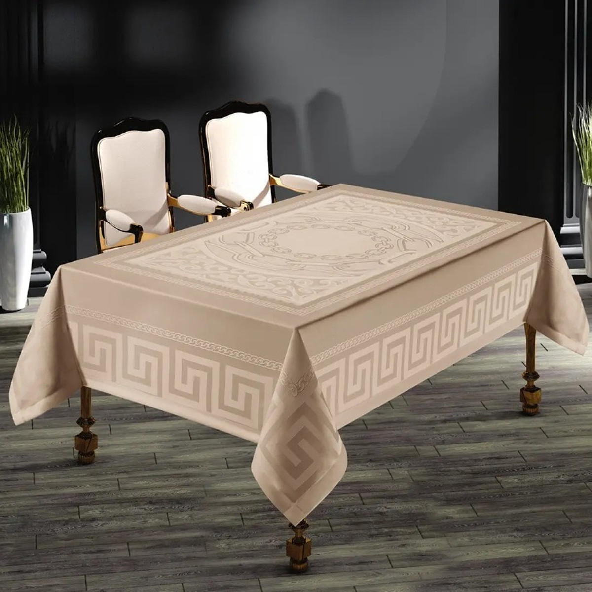 Скатерть на стол водоотталкивающая 160x220 Pattern Капучино Турция в Leron - фото
