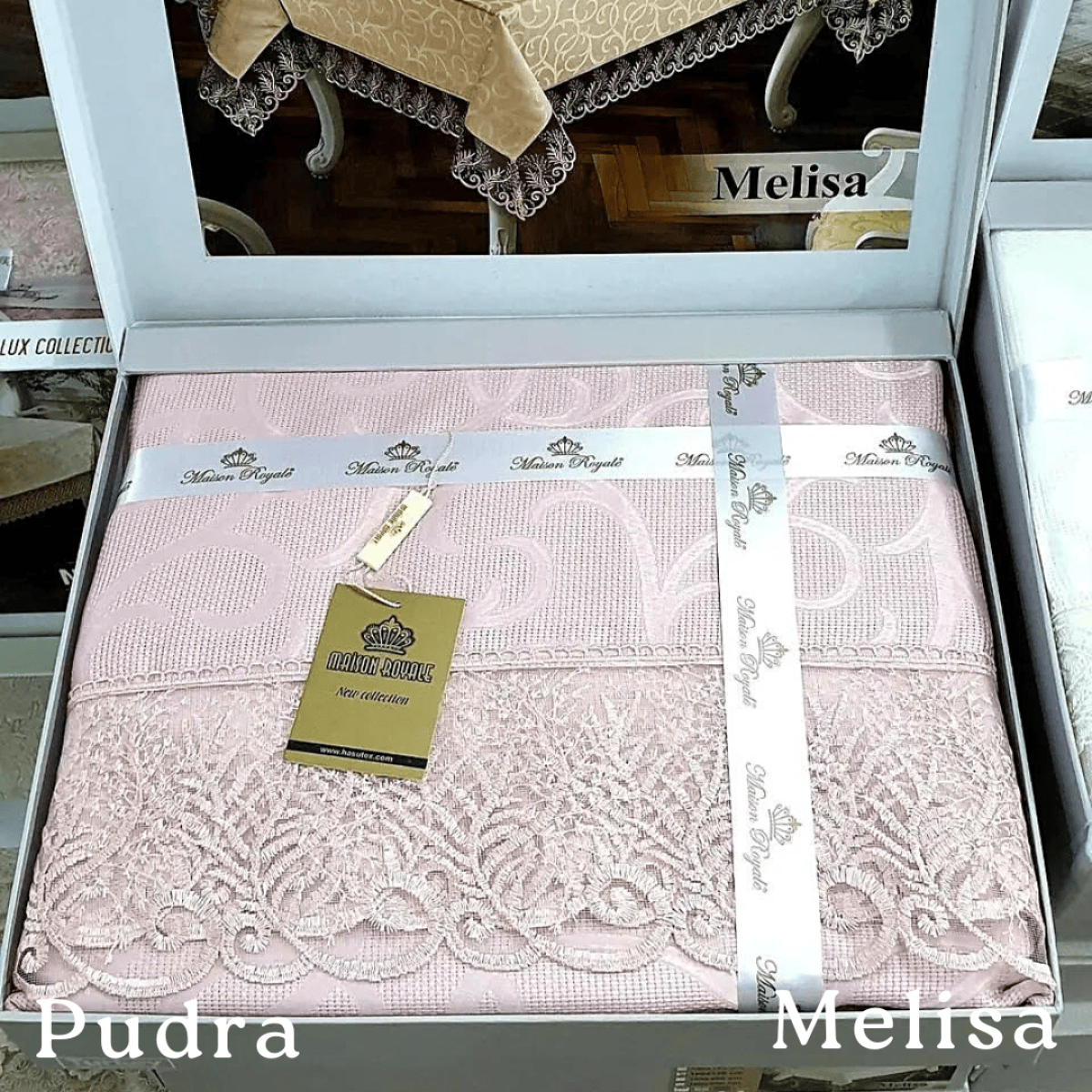 Скатертина на стіл святкова Melisa Pudra