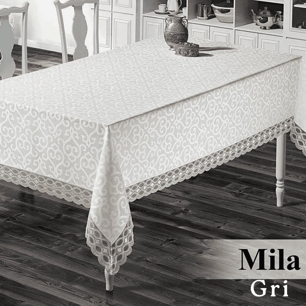 Елітна скатертина з жаккарда Mila Cri в Leron - фото