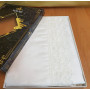 Турецкая скатерть жаккардовая с кружевом Etamin Krem 160x220 в Leron - фото 1