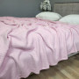 Розовое покрывало муслиновое на кровать Pink натуральный хлопок в Leron - фото 0