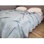 Блакитне покривало на ліжко з мусліну 100% бавовна Soft Blue в Leron - фото 1