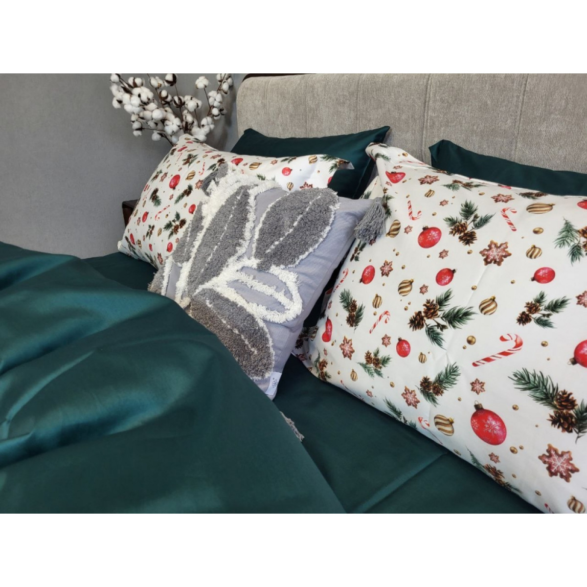 Новорічна постільна білизна сатин люкс Decorations