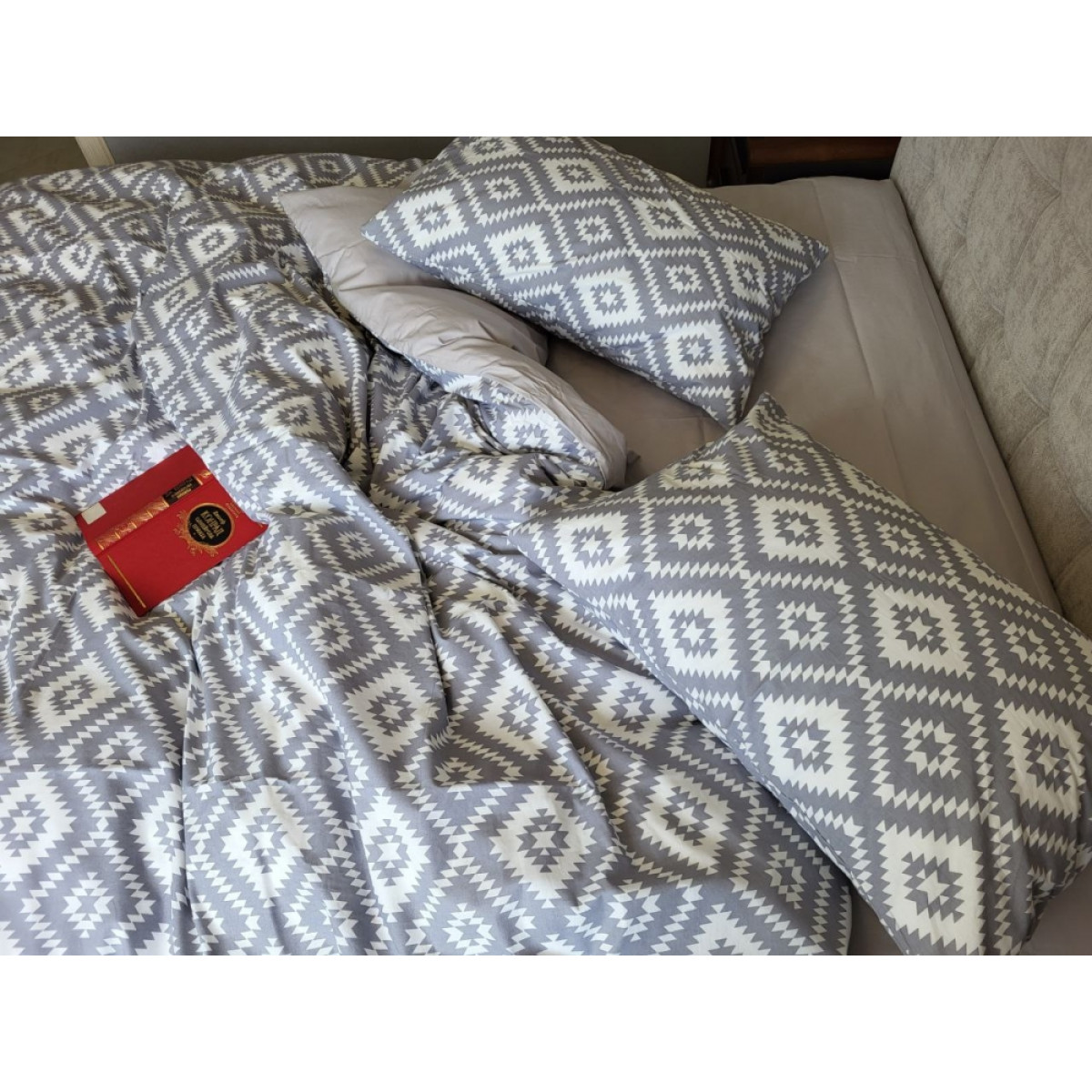 Постільна білизна 100% бавовна Орнамент сірий Turkish Cotton