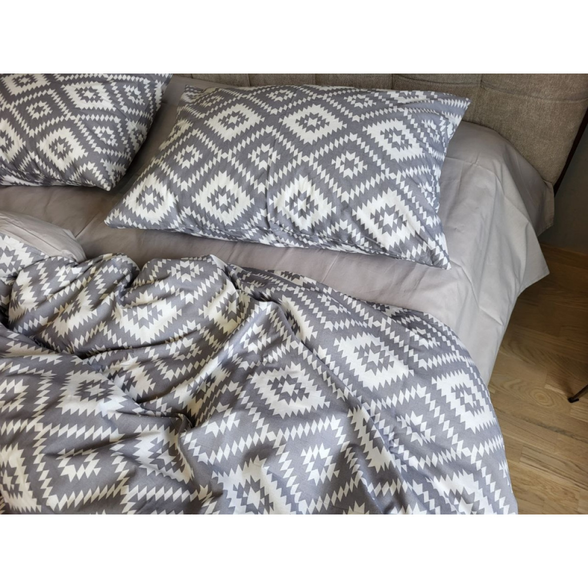 Постільна білизна 100% бавовна Орнамент сірий Turkish Cotton