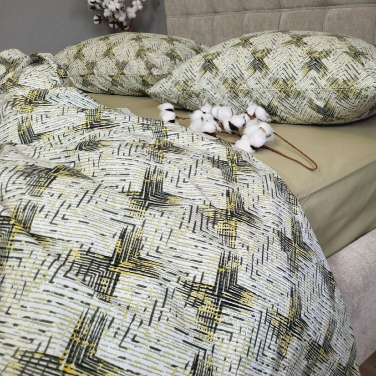 Постільна білизна з бавовни Абстракція Ялинка Turkish Cotton в Leron - фото