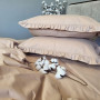 Білизна постільна бавовна Turkish Cotton Latte Solo № S116 з рюшами в Leron - фото 0