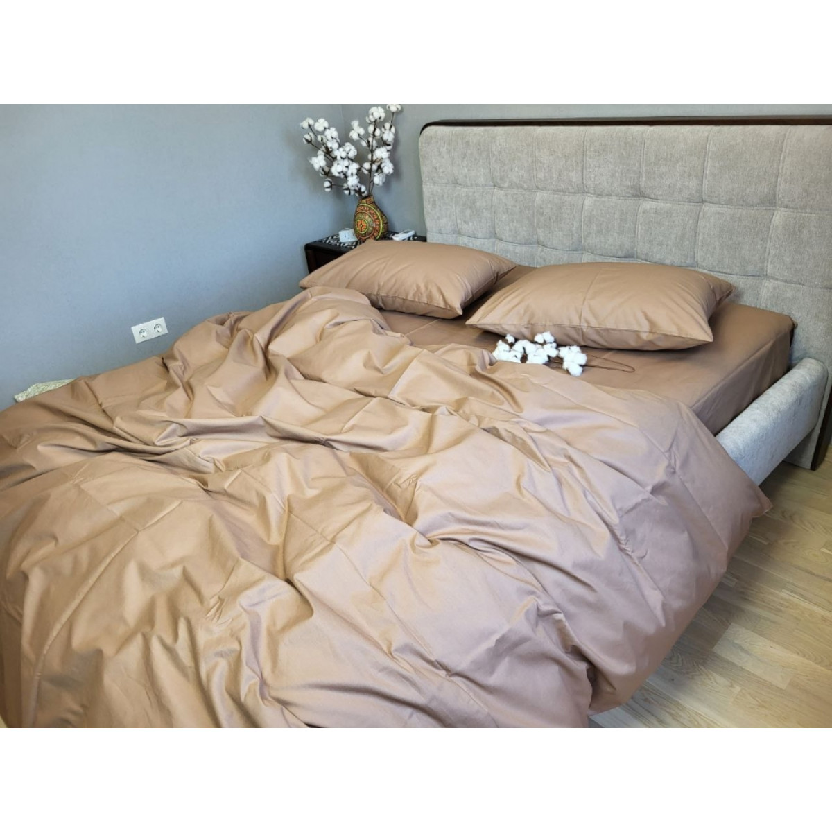 Постільна білизна натуральна бавовна Cacao Solo № S121 Turkish Cotton