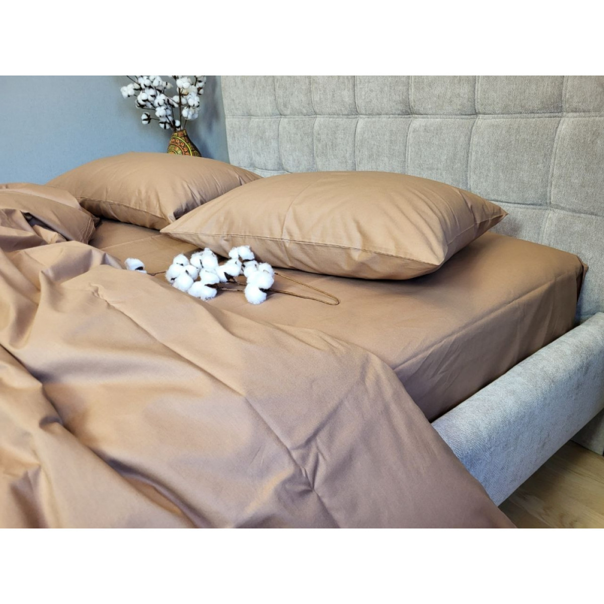 Постільна білизна натуральна бавовна Cacao Solo № S121 Turkish Cotton