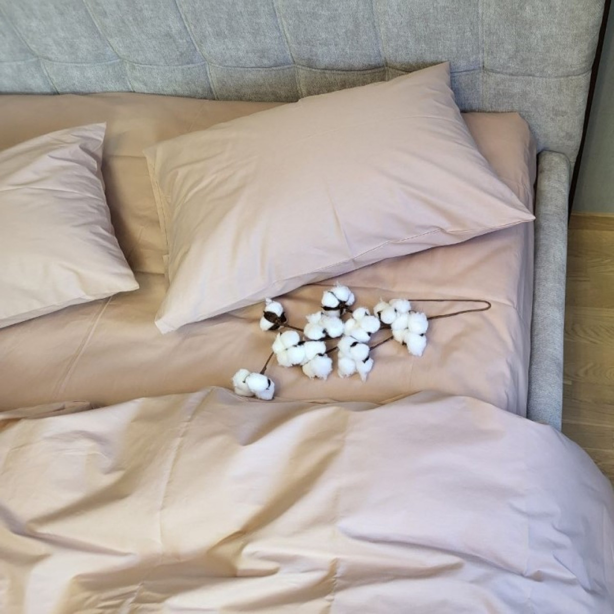 Бавовняна білизна постільна Latte Solo № S116 Turkish Cotton в Leron - фото