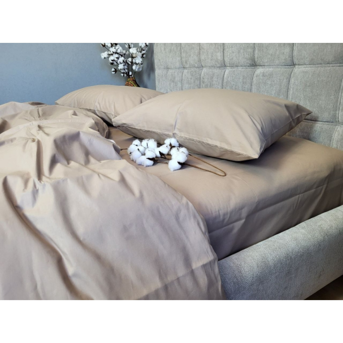 Постіль 100% бавовна Coffee Milk Solo № S122 Turkish Cotton однотонна