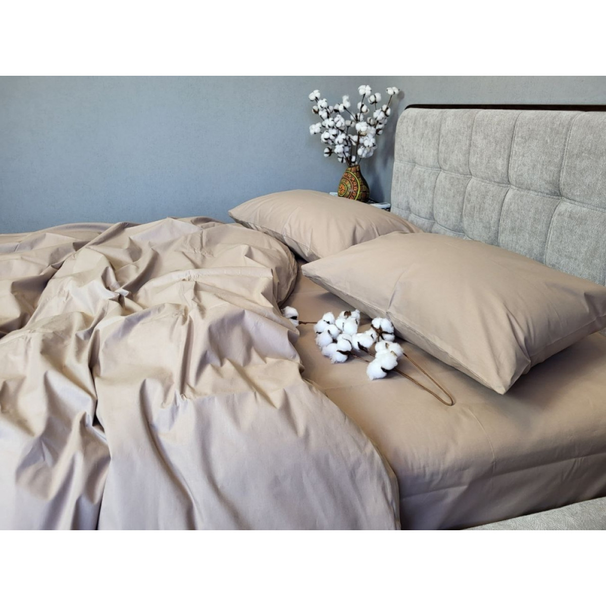 Постіль 100% бавовна Coffee Milk Solo № S122 Turkish Cotton однотонна