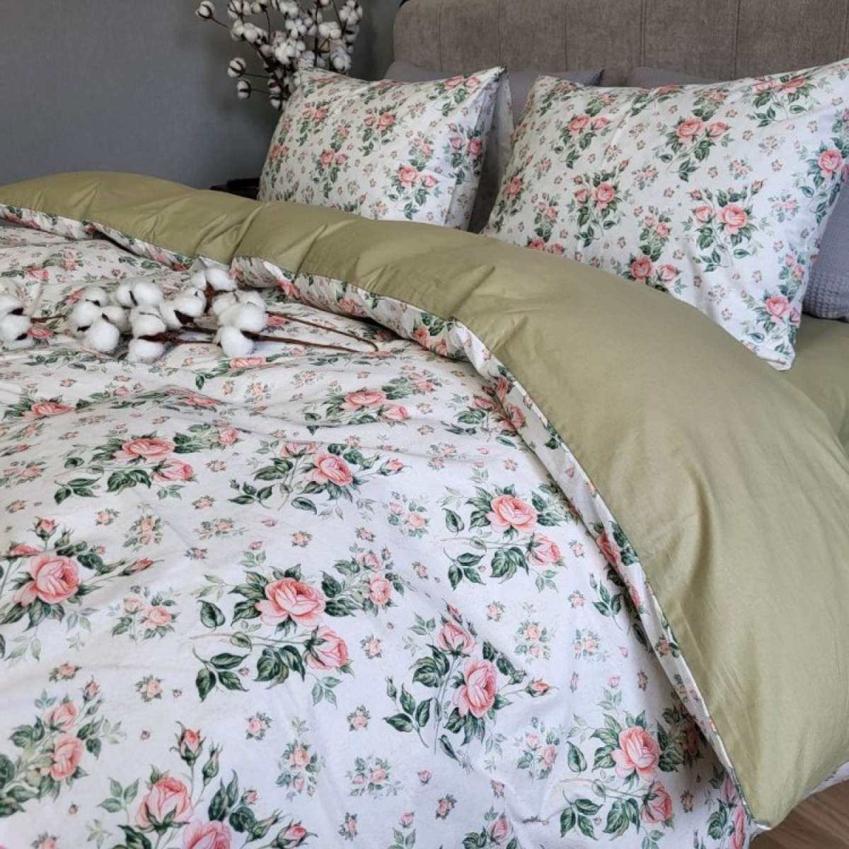 Комплект постільної білизни бавовна Turkish Cotton Каприз в Leron - фото