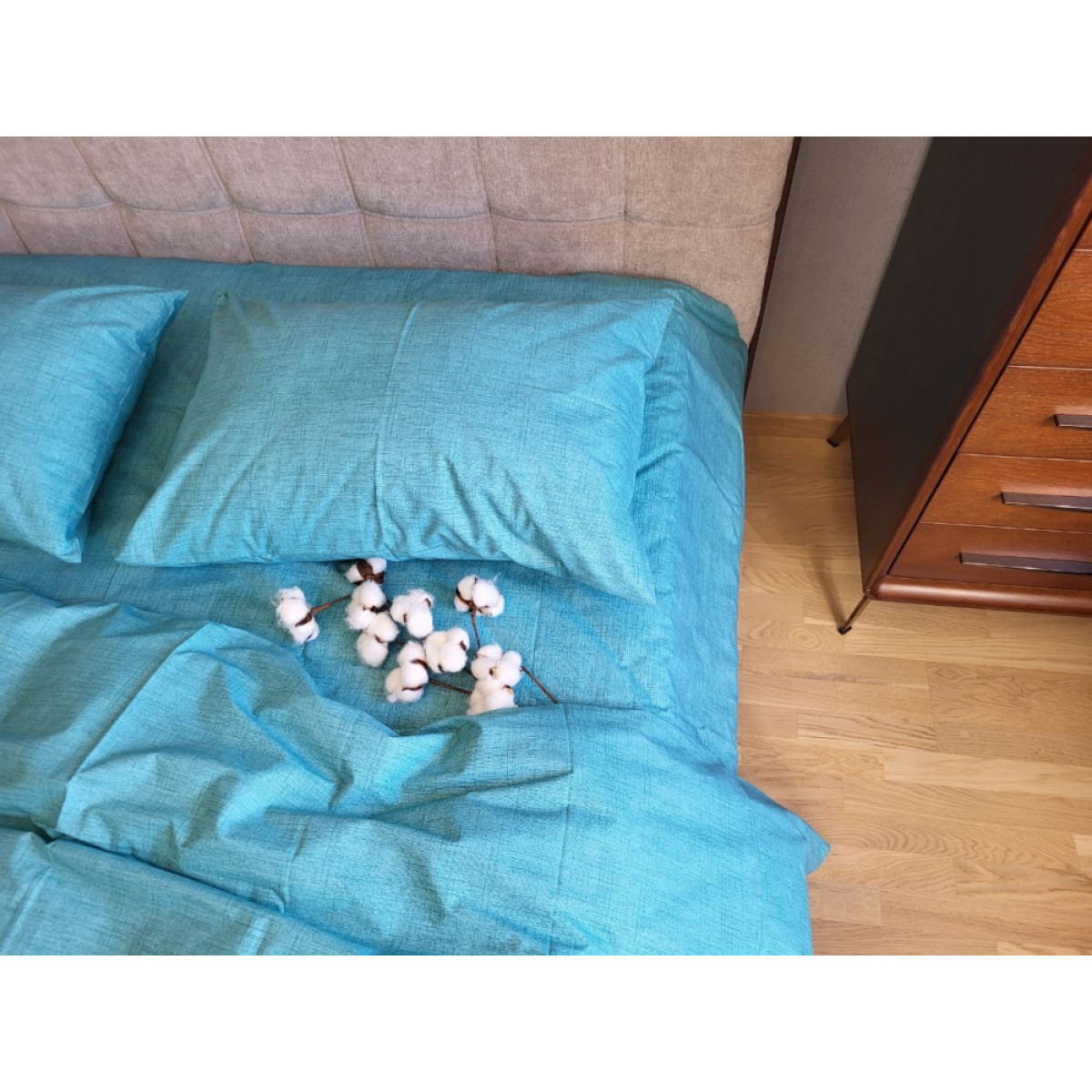 Постільна білизна з бавовни Бірюза Loft Cotton