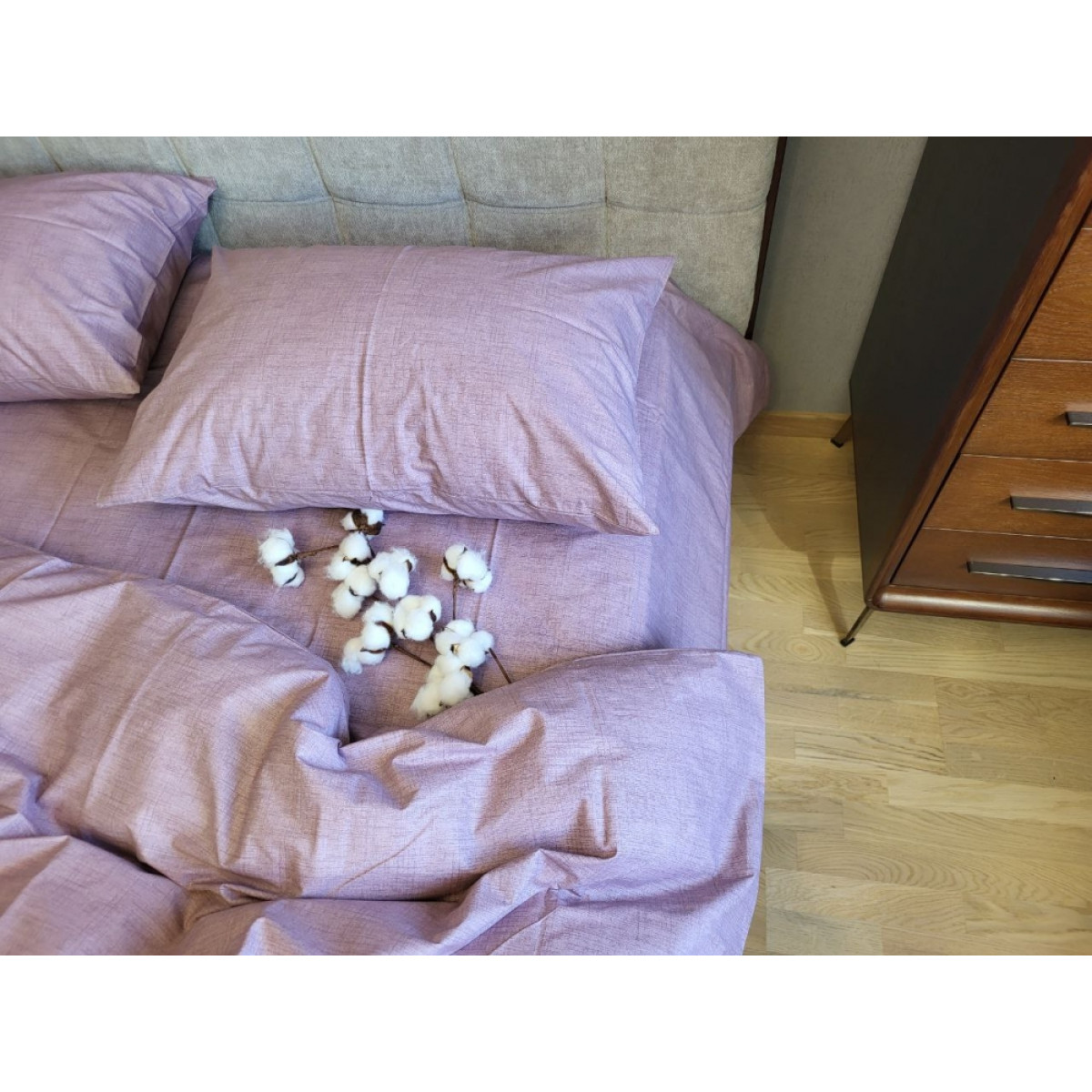 Бавовняна постіль однотонна Орхідея Loft Cotton