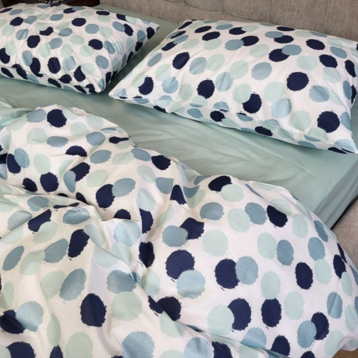 Бавовняна постільна білизна євро 2 спальне Конфетті Turkish Cotton в Leron - фото