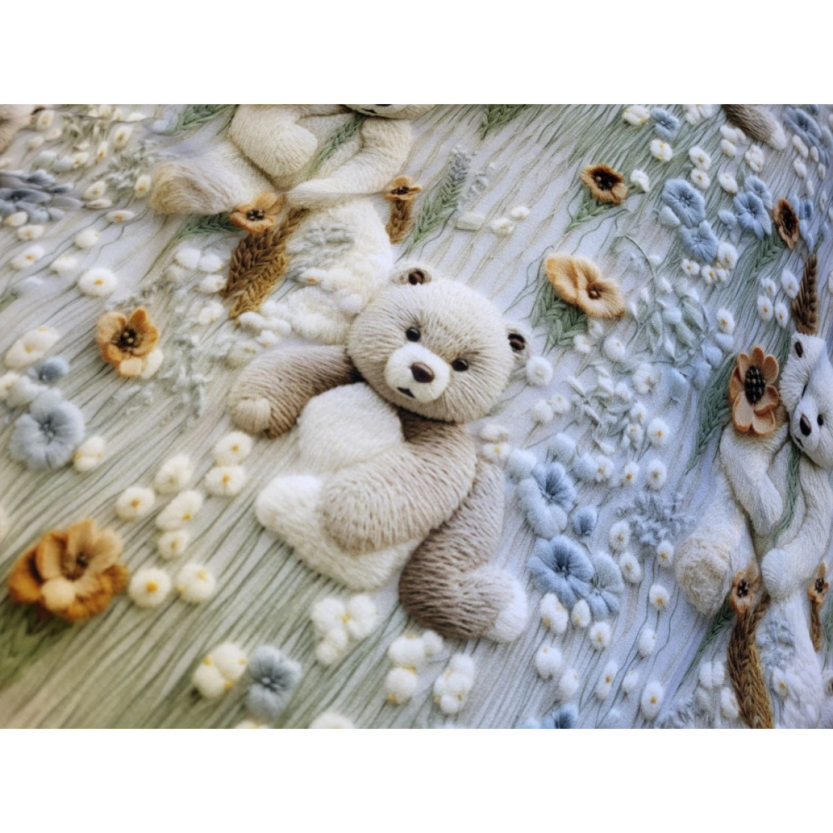 Комплект постільної білизни бавовна cotton 5D Ведмедик плюшевий (бежевий)
