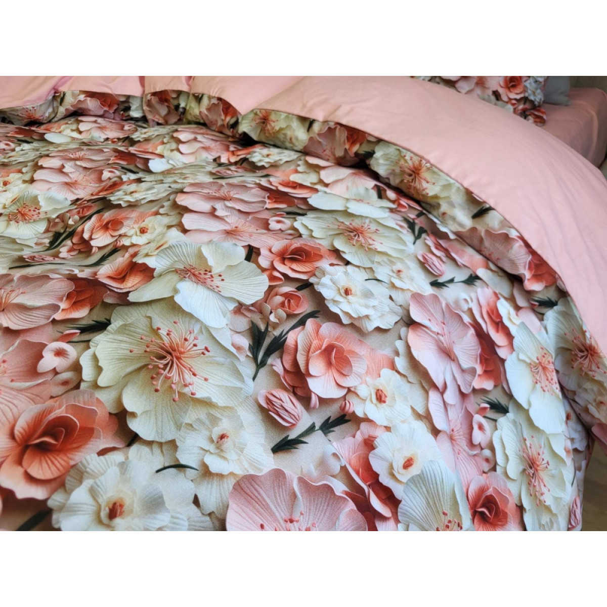 Постельное белье 5D чистый хлопок Флорела Turkish Cotton