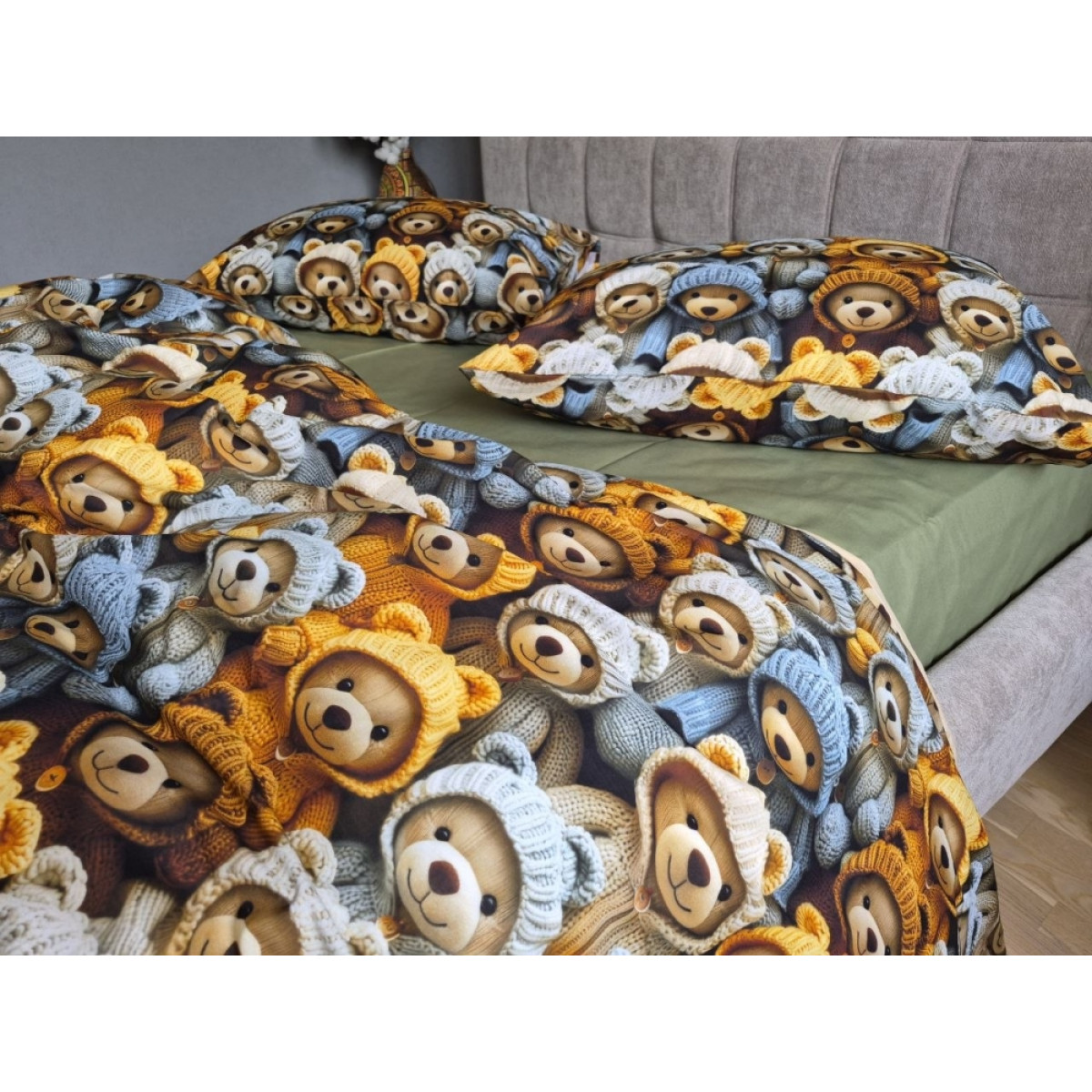 Бавовняна постіль cotton 5D Стиляги+Хакі