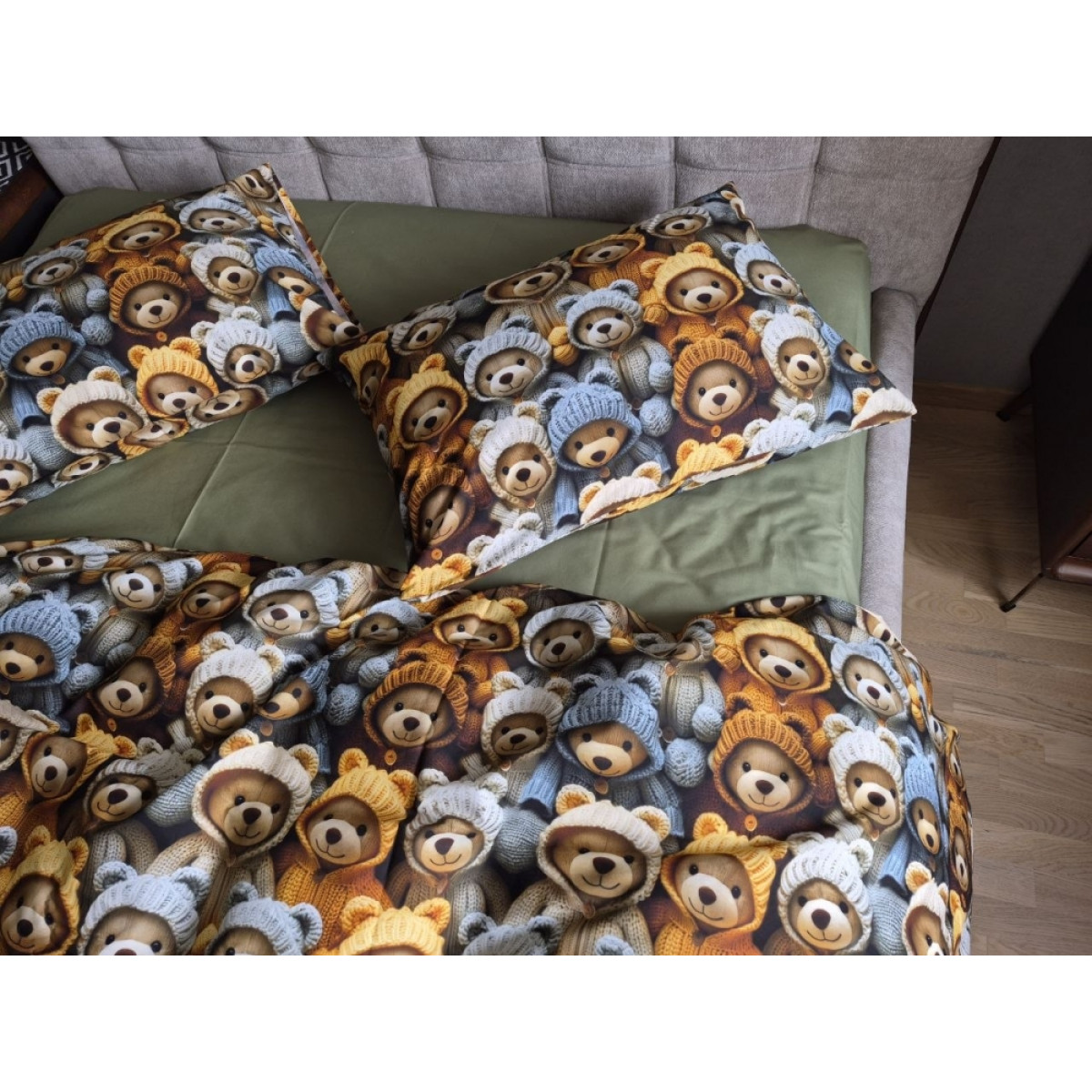 Бавовняна постіль cotton 5D Стиляги+Хакі