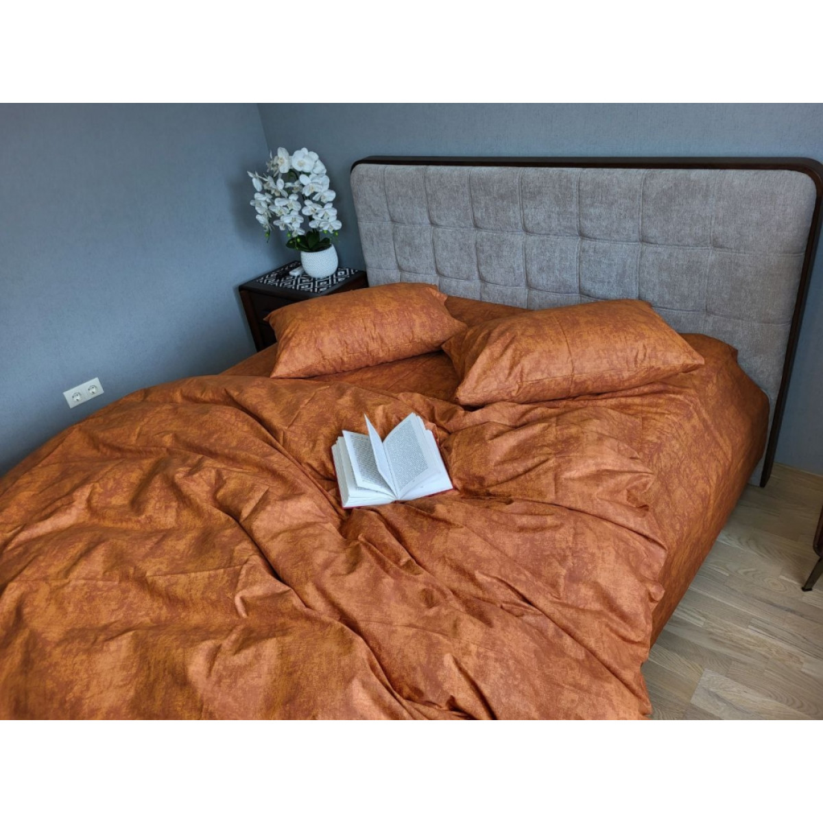 Постільна білизна турецька бавовна Marble Цегляний