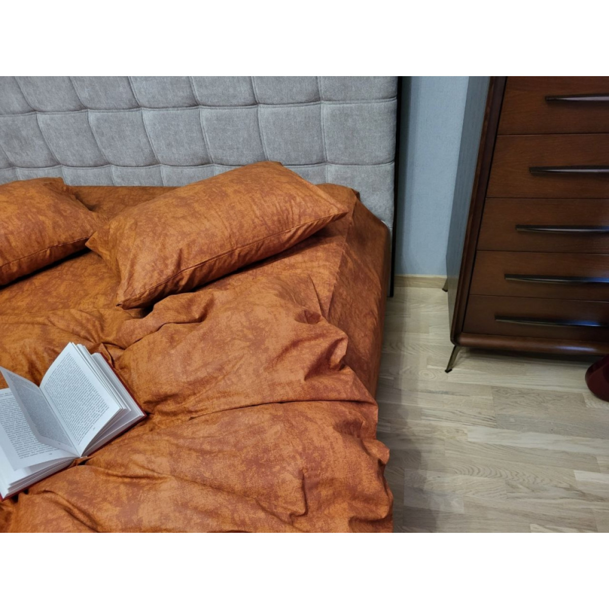 Постільна білизна турецька бавовна Marble Цегляний