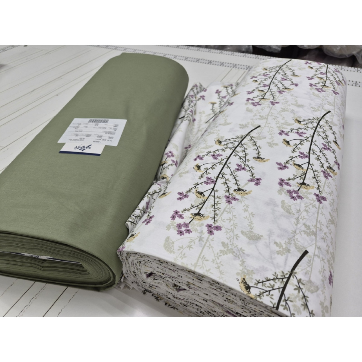 Комплект постільної білизни бавовна Гілочка Лун (хакі) cotton