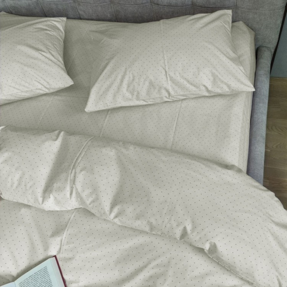 Постельное белье хлопок в горошек Сливочный Уют cotton
