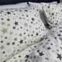 Постельное белье фланель Мерцание Звезд белое в Leron - фото 1