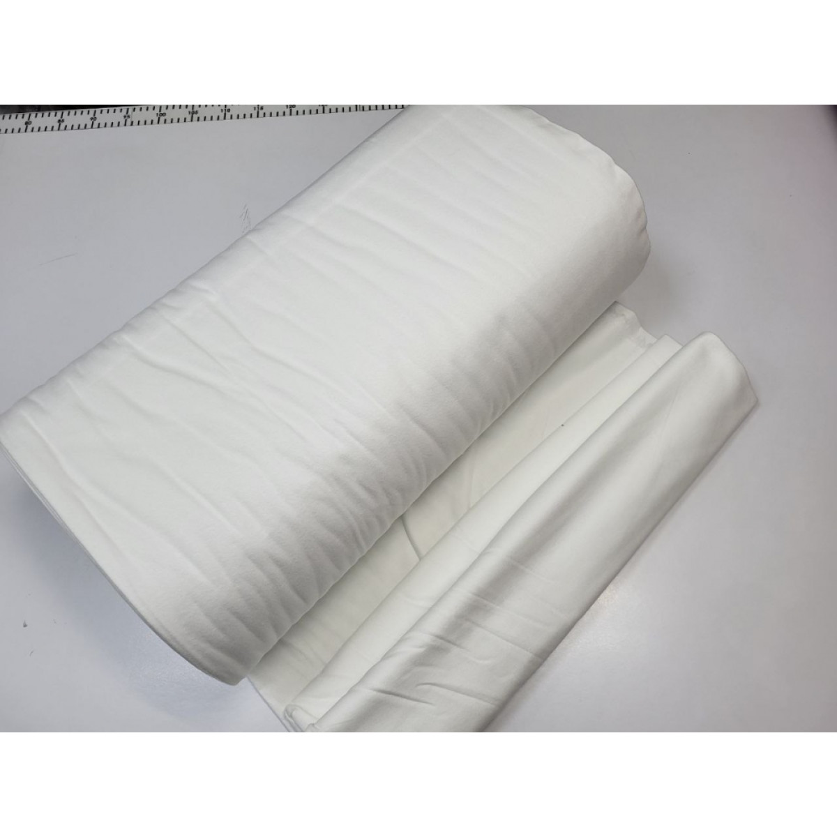 Біла постільна білизна фланель White однотонна