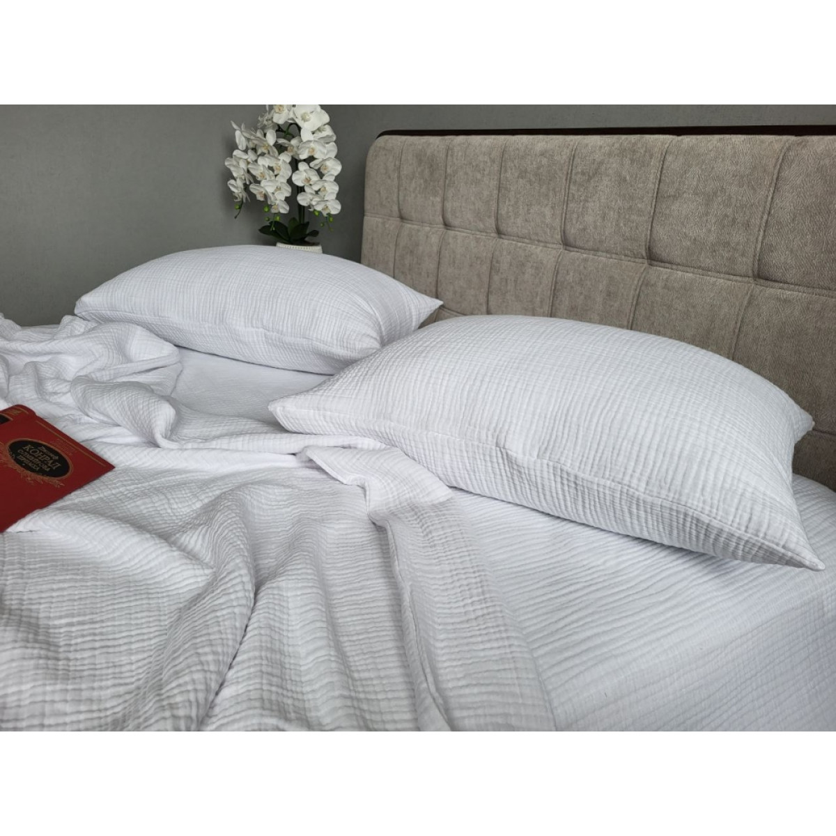 Белое постельное белье из муслина White Muslin 100% хлопок