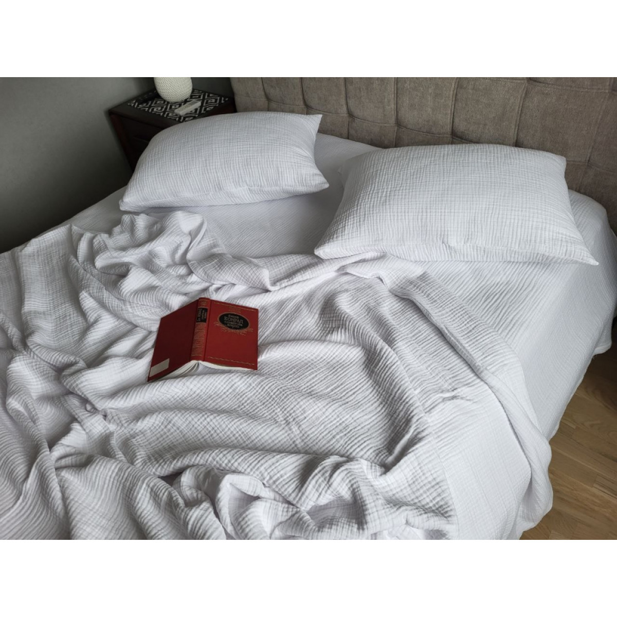 Белое постельное белье из муслина White Muslin 100% хлопок