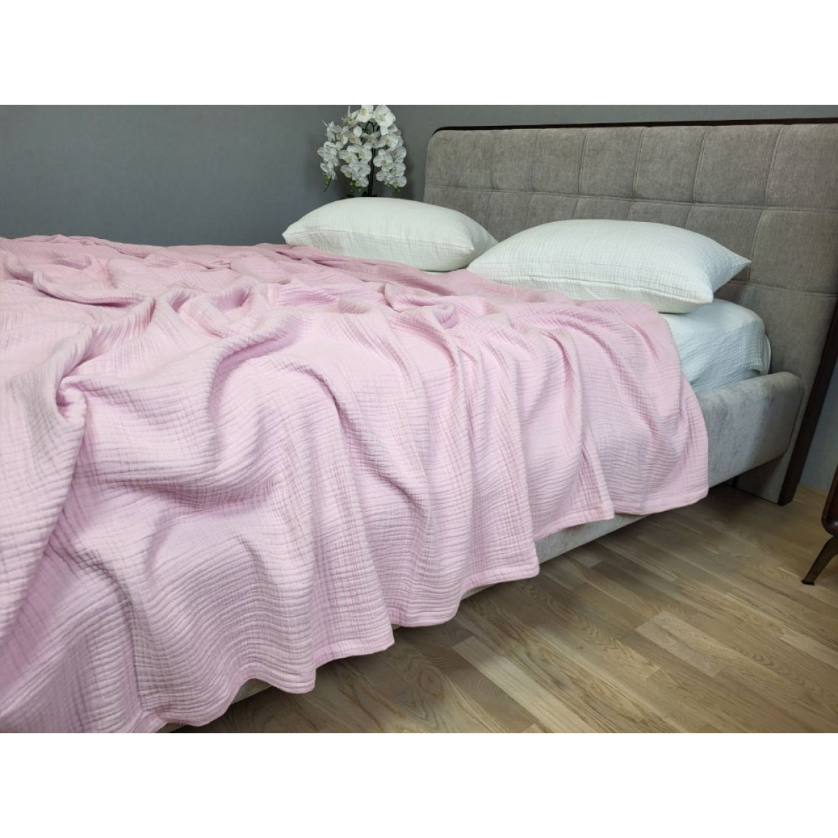 Муслиновая постель розовая Pink Muslin 100% хлопок