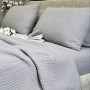 Серое постельное белье муслин Smoke Grey Muslin 100% хлопок в Leron - фото 0