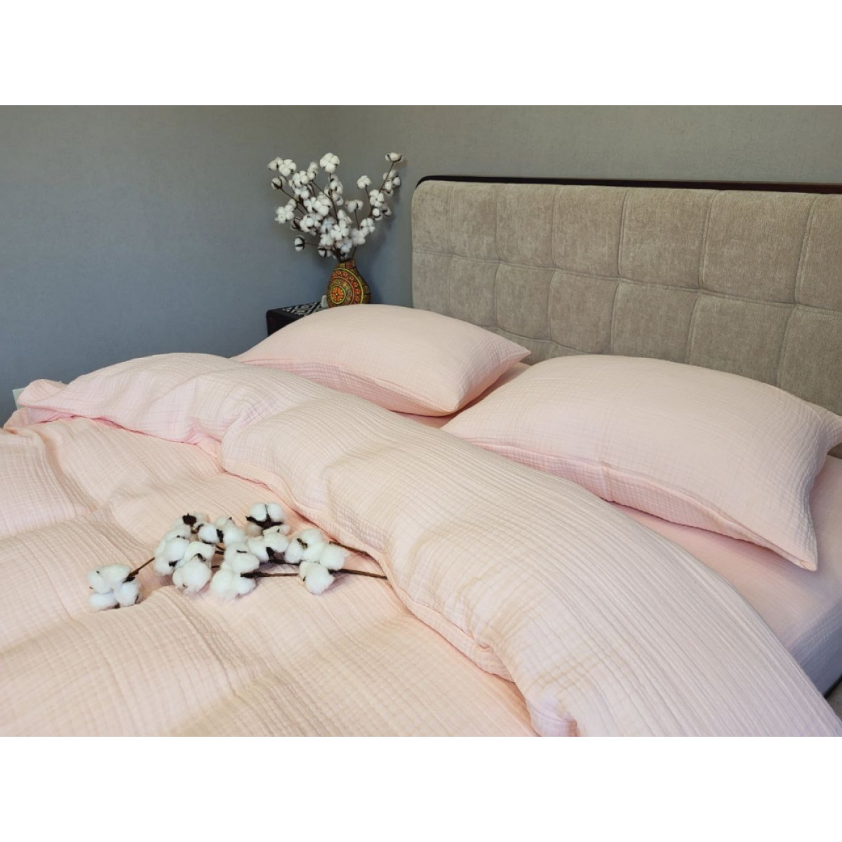 Постельное белье из муслина Pink Peach (розовый персик)