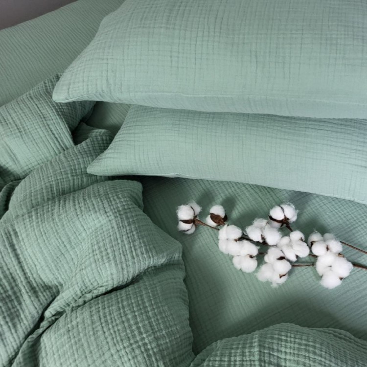 Муслиновое постельное белье Spring Greens Muslin 100% хлопок в Leron - фото