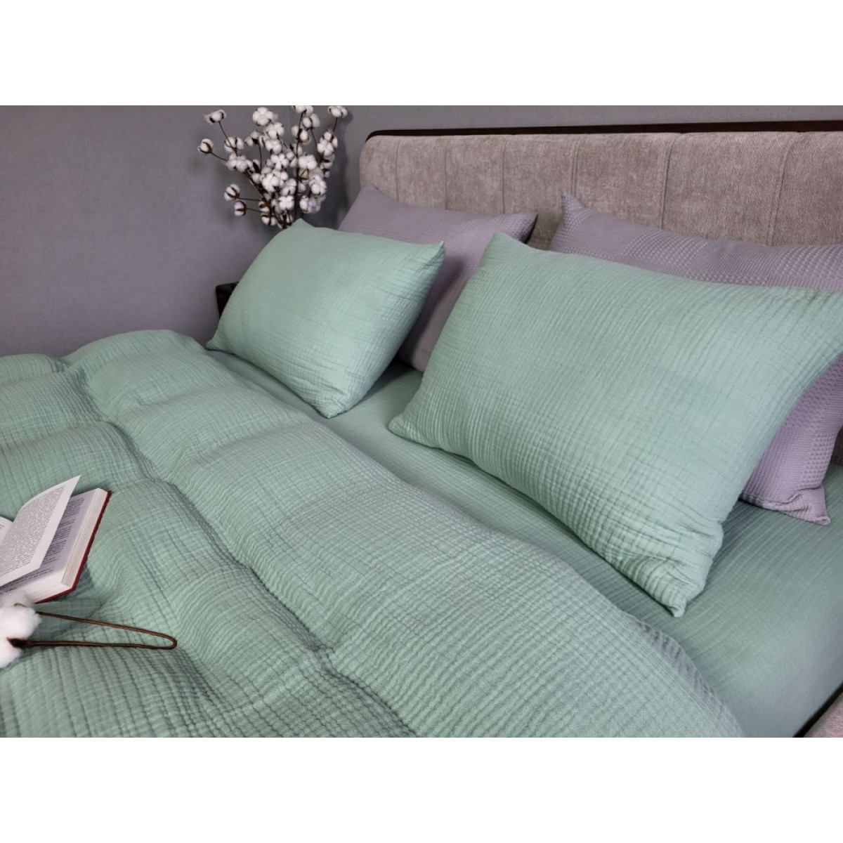 Муслиновое постельное белье Spring Greens Muslin 100% хлопок
