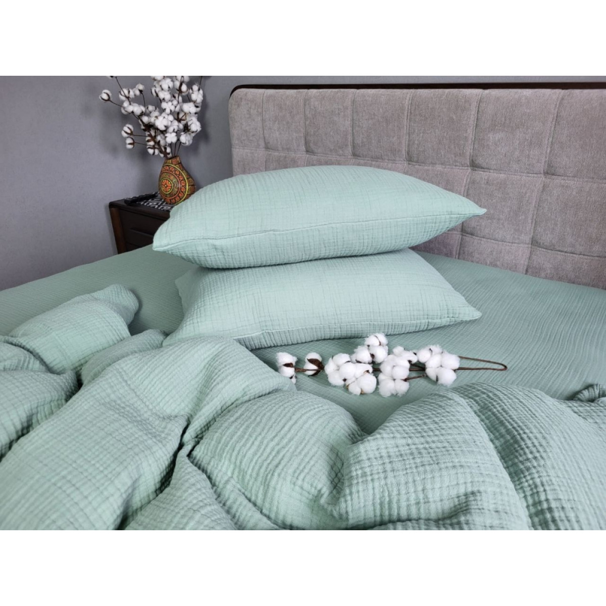 Муслиновое постельное белье Spring Greens Muslin 100% хлопок